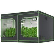 SKYSHALO Grow Tent 120 x 120 x 80in Indoor Growing Tent Hydroponic Window Door Tray