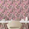 thumbnail image 2 of Ambesonne Exotic Peel & Stick Wallpaper for Home, Vintage Floral Ornament Wild, 13"x72", Pink and Sage Green, 2 of 5