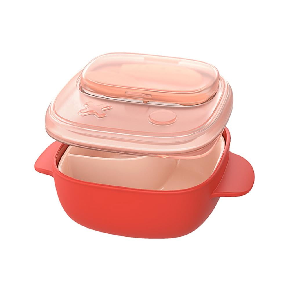 clear lunch box with compartments