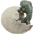 thumbnail image 5 of Jurassic Era Predator Velociraptor Breaking Out Of Egg Dinosaur Figurine Hatchling Collectible Sculpture, 5 of 9
