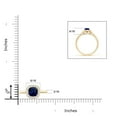 thumbnail image 5 of ANGARA Natural Cushion Blue Sapphire Ring with Diamond Halo in 14K Yellow Gold for Women (Size-4mm) | September Birthstone, Birthday, Anniversary, Jewelry Gift for Women | Natural Blue Sapphire Ring, 5 of 10