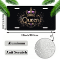 thumbnail image 2 of 1 Pcs 2D Flat License Plate Covers & Frames, Queen For Decorative Front, Waterproof For Decoration Aluminum License Plate Covers & Frames Cover For Men Women, 12" X 6", 2 of 7