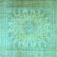 thumbnail image 1 of Ahgly Company Indoor Square Persian Light Blue Traditional Area Rugs, 8' Square, 1 of 4