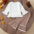 thumbnail image 6 of UAYOTSE Toddler Girl Turkey Outfit Long Sleeve Ruffle Pullover Top And Pants Set 2Pcs Baby Thanksgiving Clothes(12-18 Months,I207-Red), 6 of 6