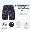 thumbnail image 2 of Kdxio Wildflowers And Dragonflies Print Men's Swim Trunks with Compression Liner 7 Inch Inseam Quick Dry Swim Shorts, 2 of 5