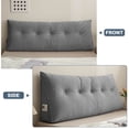 thumbnail image 4 of Lovote Triangular Headboard Pillow with Side Pockets, Chenille Fabric, Bed Rest Reading Pillow, Removable & Washable Cover, Daybed Wedge Pillow for Twin Beds, 4 of 7