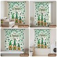 thumbnail image 6 of St Patricks Day Sheer Curtains 54" Long, Green Shamrock Spring Watercolor Gnomes Beige Light Filering Curtains, Breathable Simi Curtain Privacy Drapes for Kitchen Bathroom Small Window Treatment, 6 of 9