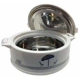 Tmvel Casserole Hotpot, Stainless Steel Insulated Hot Pot, Food Warmer, Keeps Food Warm for Hours Set (2500ml, 3500ml, 5000ml) Beige