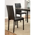 thumbnail image 2 of Transitional 5pc Dining Set Marble Tabletop Metal Frame 4 Chairs Black Finish Dining Room Furniture, 2 of 4