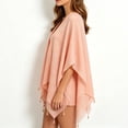 thumbnail image 4 of Hilenly Fringe Kimono Beach Cover Ups for Women Long Cardigan Cover Up with Tassel Swimsuit Coverup, 4 of 8