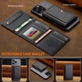 thumbnail image 6 of Kowauri for MagSafe Card Wallet Bag compatible with MagSafe Invisible Ultra-Thin Lightweight Kickstand Magnetic Mobile Wallet Man Woman, 8 Card Slots. (Black, Horizontal Folding), 6 of 8