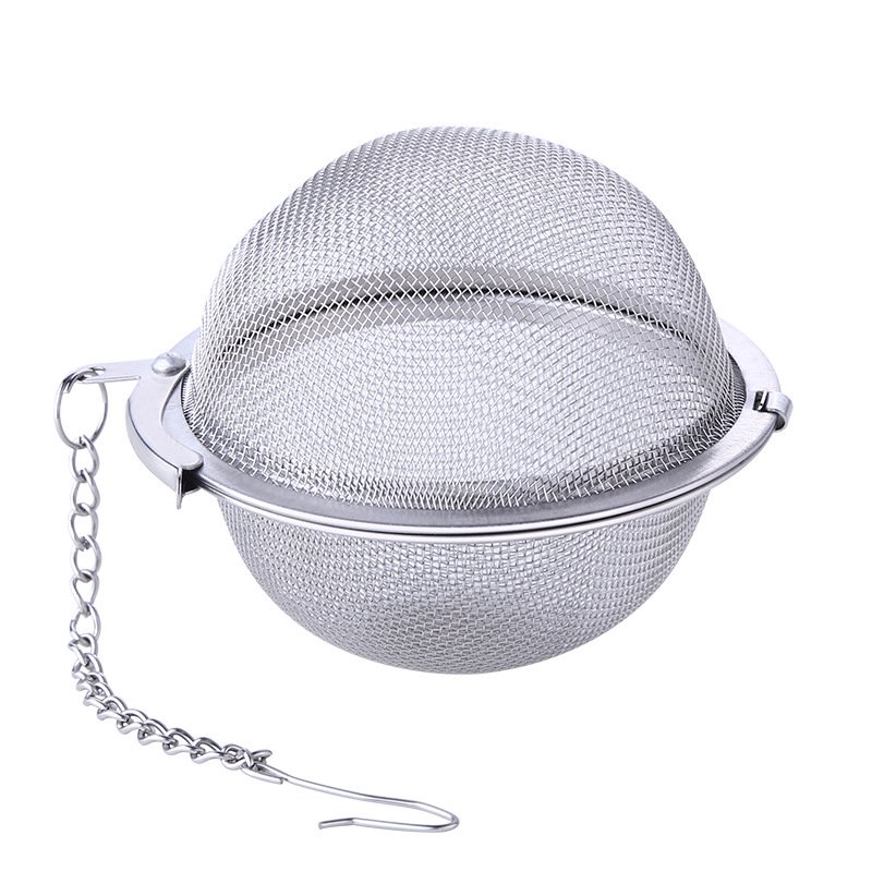 Stainless Steel Tea Ball Mesh Tea Infuser with Extended Chain Hook for