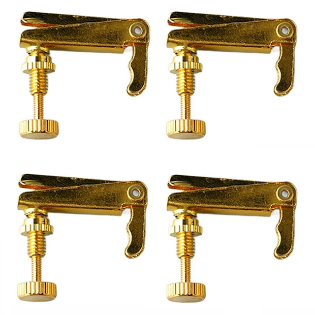 Afinador fino para violín de 1/2 pulgada, 4 unidades, metal, ajustador de cuerdas, accesorio para instrumento musical, dorado