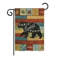 BD-OU-G-109052-IP-BO-D-US18-WA 13 x 18.5 in. Cabin Sweet Nature Outdoor Impressions Decorative Vertical Double Sided Garden Flag