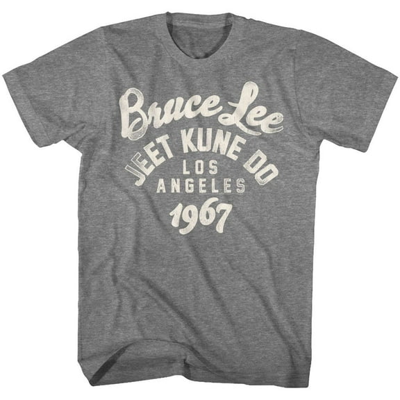 Bruce Lee Be Water 67 Graphite Heather Adult T-Shirt 4Xl