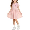thumbnail image 2 of DJDLJWCJ Toddler Girls School Uniform Dress 1-8 Solid Color Button polo Dress Stretch Soft Summer Casual Sleeveless Dress Pink Size 4T, 2 of 9