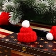 thumbnail image 4 of 10 Pcs Knitted Small Christmas Hats Santa Claus Festival Caps Pet Headdress Funny Party Favors DIY Handmade Accessories, 4 of 6