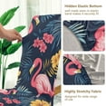 thumbnail image 5 of Yayeee 2 Pack Dining Chair Covers Stretch Parson Chairs Slipcovers Seat Protector, Red Floral Flamingo, 5 of 6