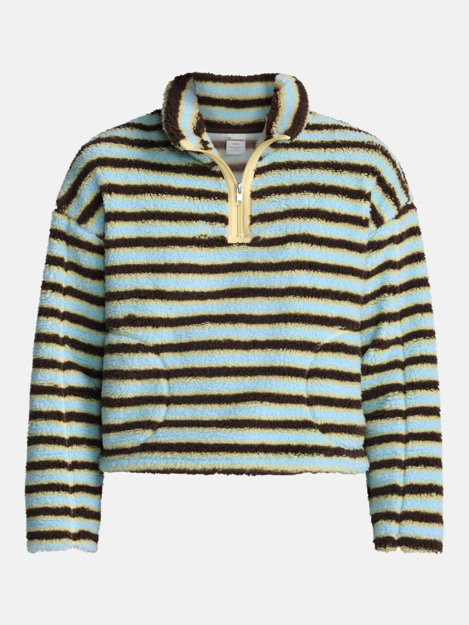 No Boundaries Faux Shearling Plush Pullover, Women's & Women’s Plus XXS-4X