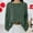 Blackish Green, variant on ZJXFGS Fashion Clothing Womens Long Sleeve Shirts Fall Sweater Sequin Blouse Holiday Outfits For Women Women'S Sweaters Cable Knot Sweater Women Blackish Green L