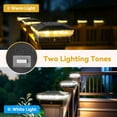 thumbnail image 2 of 8 Pack Solar Post Cap Lights, 3.5x3.5 4x4 5x5 Upgraded Outdoor LED Fence Post Cap Lights, Warm/Cool White Solar Deck Post Lights for Garden Patio Porch, 2 of 6