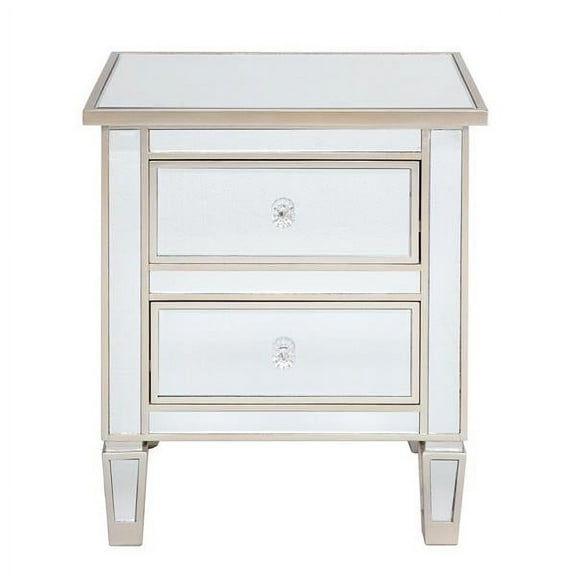 KEINXS 50*40*61CM mirror two-drawer cabinet---silver rose