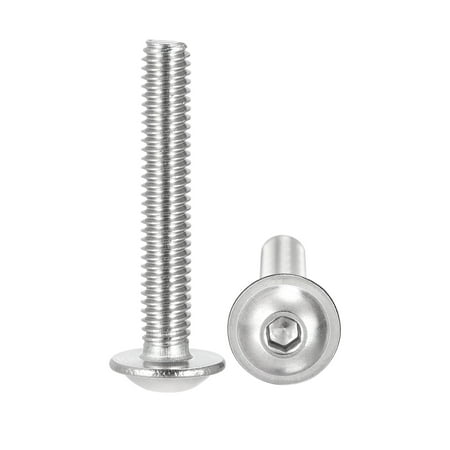 

Uxcell M4 x 25mm 304 Stainless Steel Flanged Button Head Socket Cap Screws 100 Pack