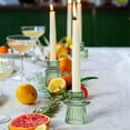 thumbnail image 2 of Candelabros de cristal cónicos para centros de mesa, decoración de bodas y fiestas C, 2 of 5