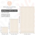 thumbnail image 3 of White Classic 12 Piece Bath Towel Set for Bathroom - Wealuxe Collection 2 Bath Towels, 4 Hand Towels, 6 Washcloths 100% Cotton Soft and Plush Highly Absorbent, Soft Towel for Hotel & Spa - Ivory, 3 of 7