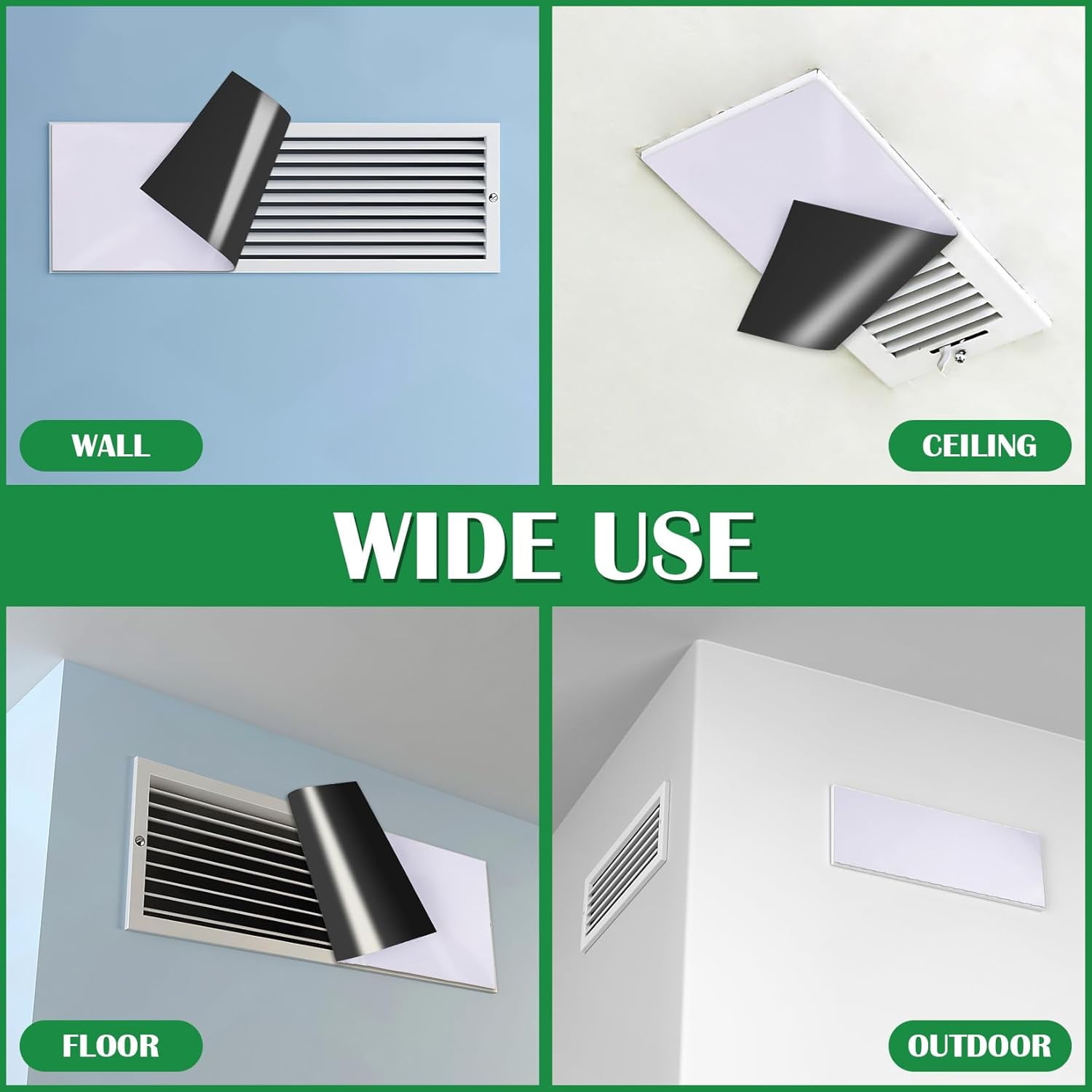VNDUEEY Strong Magnetic Vent Covers, 4 Pack Air Vent Covers VNDUEEY Strong Magnetic Vent Covers, 4 Pack Air Vent Covers