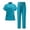 Royal Blue, variant on AzureSilk Women's Uniform Set Quick Dry Short Sleeve Top with Pockets and Long Pants for Women Work Outfit Scrub Set Stretch Uniform