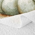 thumbnail image 5 of Erosebridal Pumpkin Leaves Quilt King 3 Pieces,Fall Harvest King Coverlet Set,White Orange Green,1 Bedspread and 2 Pillowcases, 5 of 7