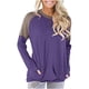 thumbnail image 1 of Mujeres Casual Patchwork Bolsillos Cuello redondo Jersey Blusa de manga larga Camiseta Tops Pompotops gfhjh16384, 1 of 7