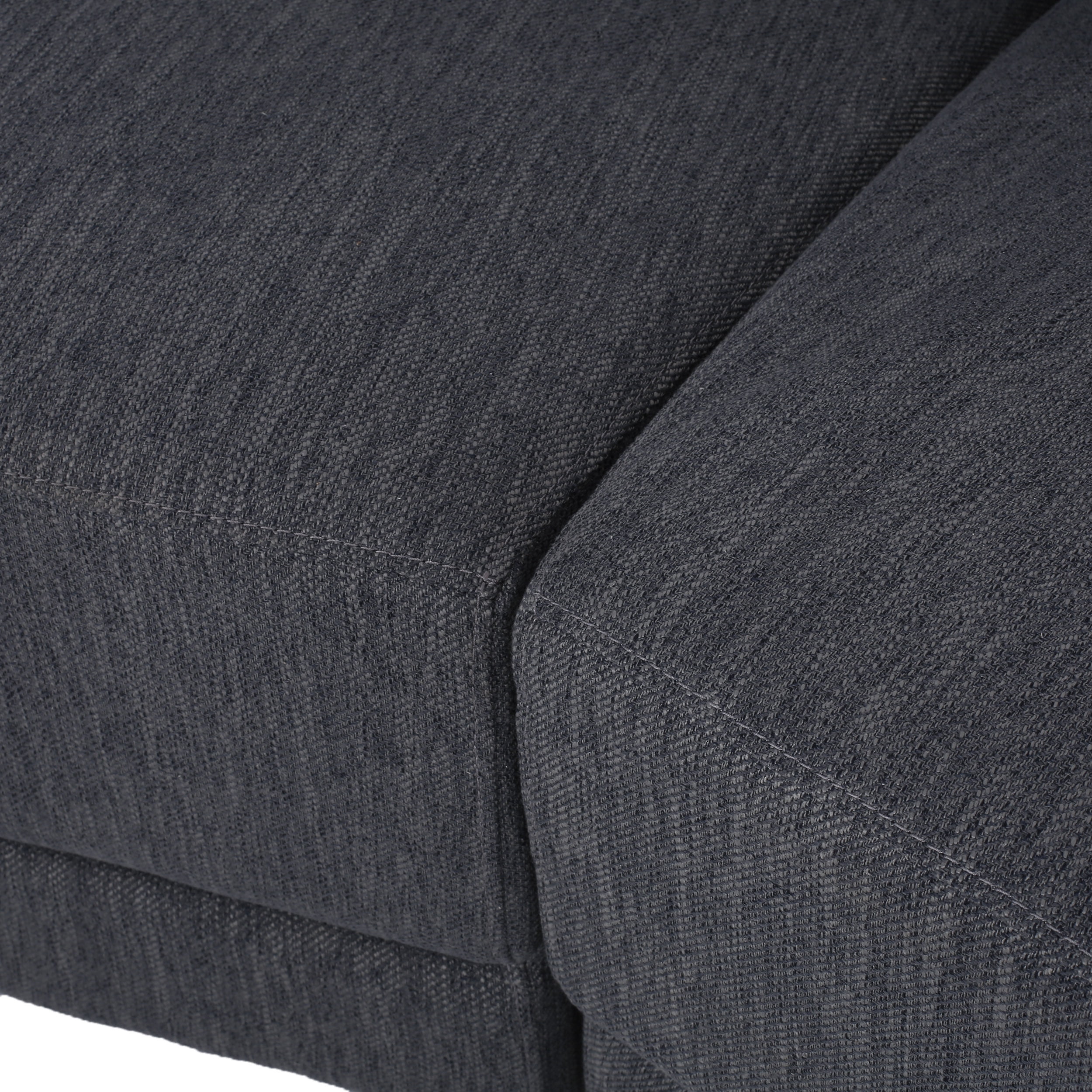 Noble House Raintree Indoor Contemporary Fabric 3 Seater Curved Sectional Sofa, Charcoal