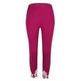 thumbnail image 4 of Aoochasliy Clothes Womens Pants Petite Fashion Ladies Summer Casual Loose Solid Trousers Soft Elastic Waist Pants Leggings, 4 of 5
