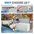 thumbnail image 5 of Dextrus 260 Gallon Large Deck Box, Outdoor Storage Box with Flexible Divider for Garden Tools,  Lockable&Waterproof (White), 5 of 5