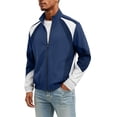 thumbnail image 2 of Umfun Full Zip Track Jackets for Men Casual Color Block Sportswear Stand Collar Lightweight Coat with Elastic Cuffs for Fall, 2 of 8
