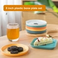 thumbnail image 4 of 6-inch Spit Bone Dish Set - Reusable  Easy to Clean Fruit Plate with Storage Base  Ideal for Daily Use, 4 of 8