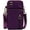 Grape Purple With Earphone Hole(3.9 X 7.8in), variant on YOUI-GIFTS 3-Layers Crossbody Bag Cellphone Pouch Armband Wallet Nylon Smartphone Purse with Earphone Hole