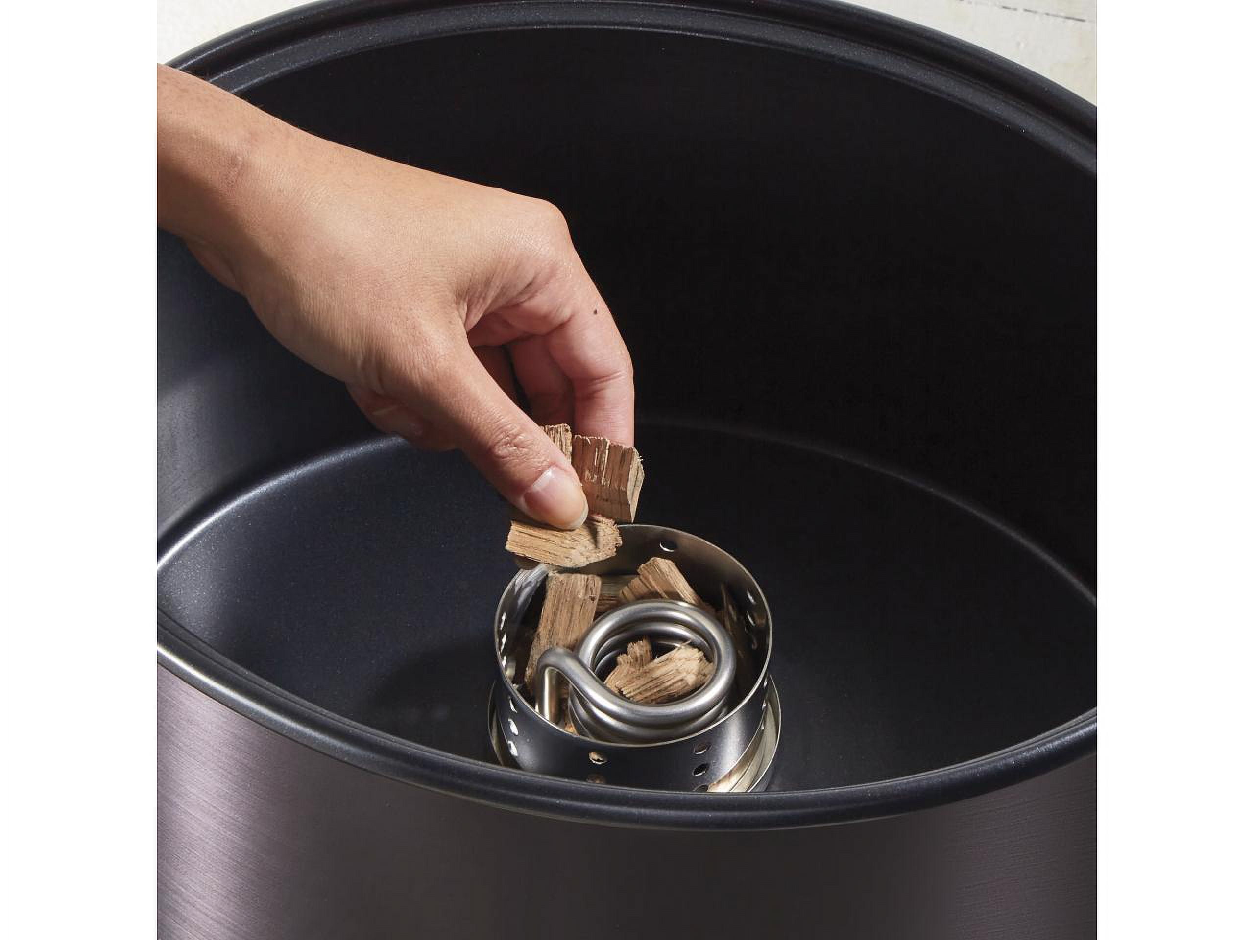 Weston 2 in 1 Indoor Smoker Slow Cooker 6 Quart Capacity Black