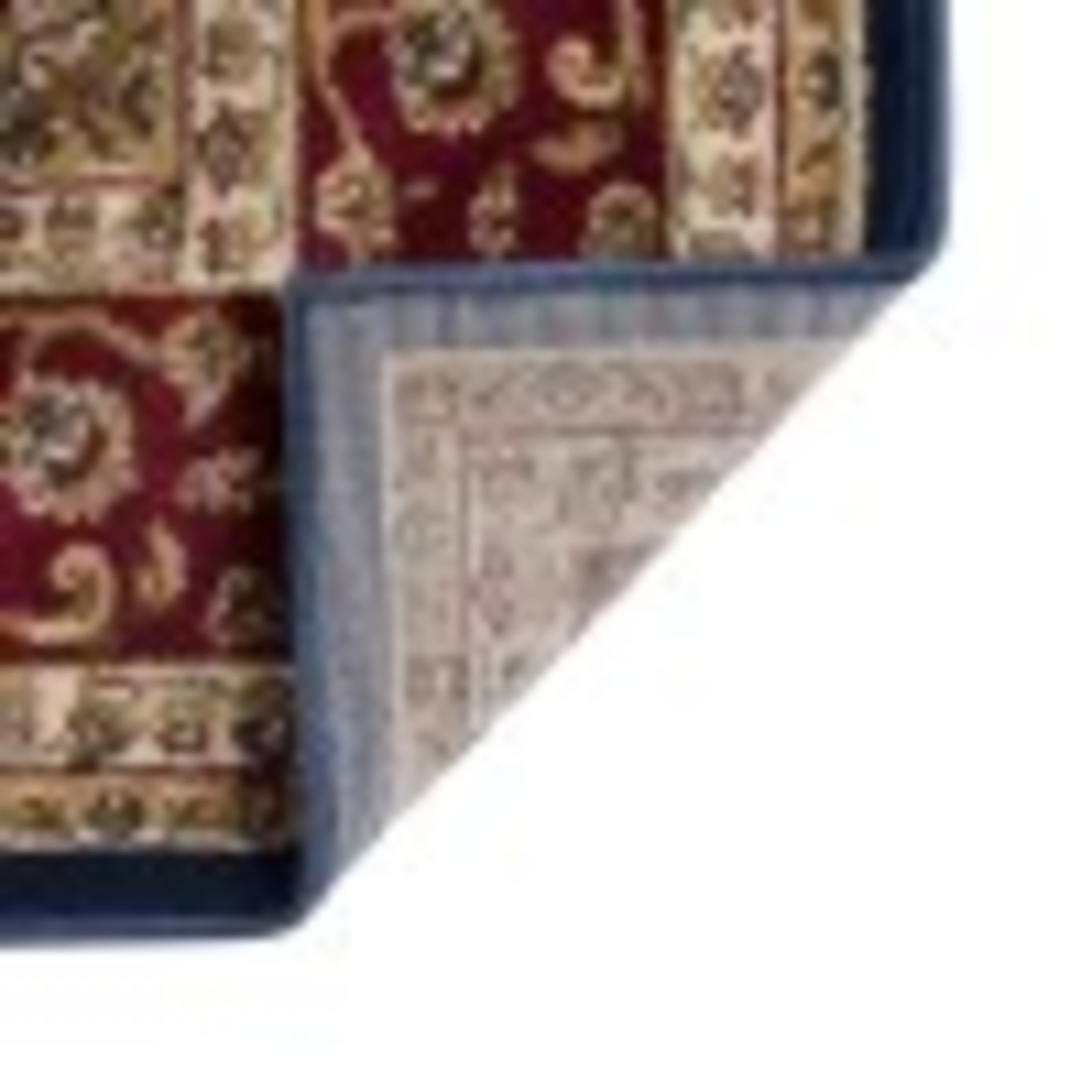 Sensation Transitional 5' x 7' Navy and Beige Polypropylene Indoor Area Rug