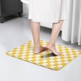 thumbnail image 4 of Yellow White Checkerboard Checkered Flannel Non Slip Door Rugs,Washable Door Mats Indoor,Decorative Door Mats,Dirt-Resistant and Absorbent Doormat for Entrance,Bedroom,Kitchen,Bathroom,31.5"x17", 4 of 4