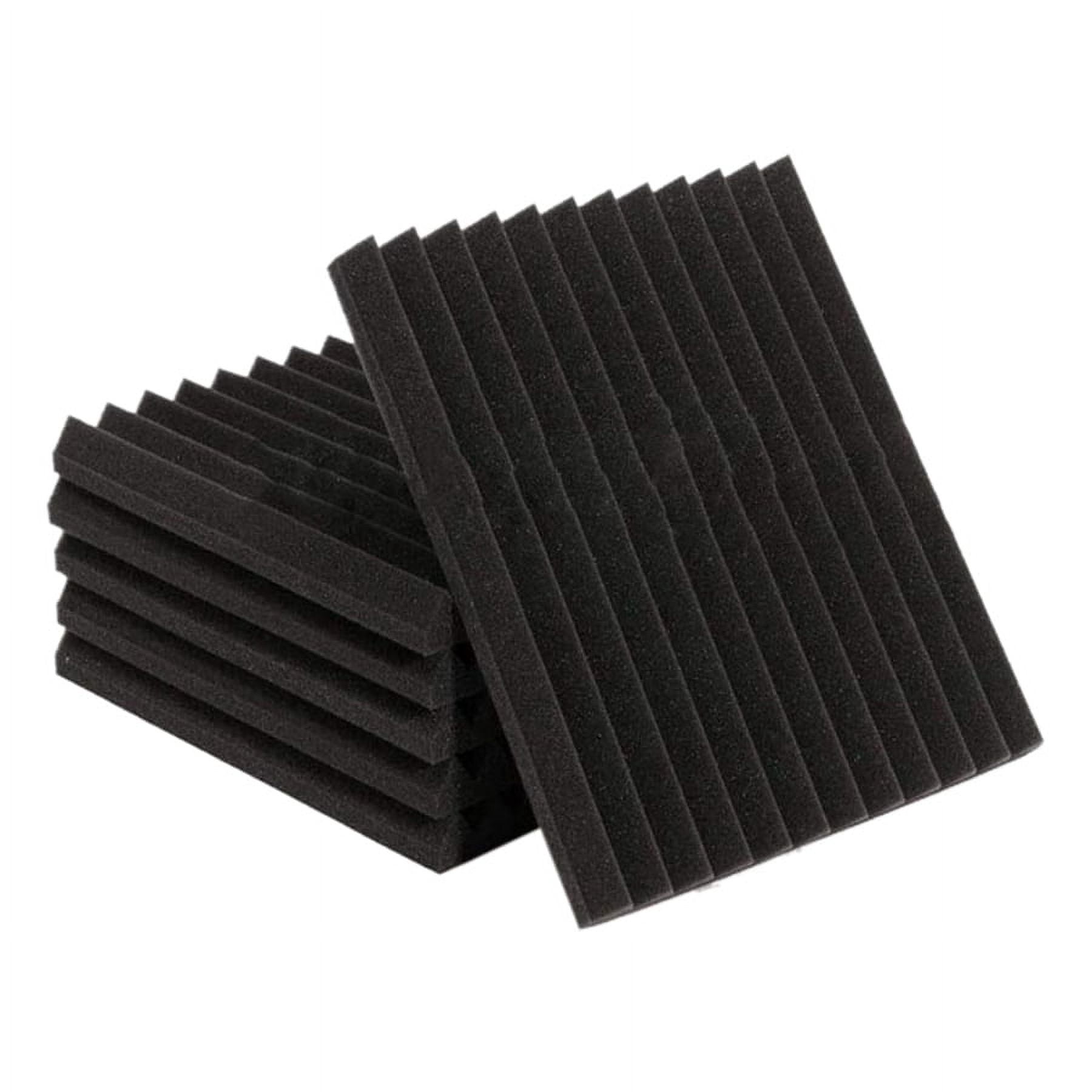 48 Pcs Sound Insulation Board Acoustic Panel Foam Wedge Fireproof Soundproof Cushion Wall Board,2.5 x 30 x 30cm