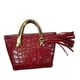 thumbnail image 2 of Bolso de mano femenino a escala 1/6, juguete de imitación de cuero sintético con borlas, 12 rojo, 2 of 9