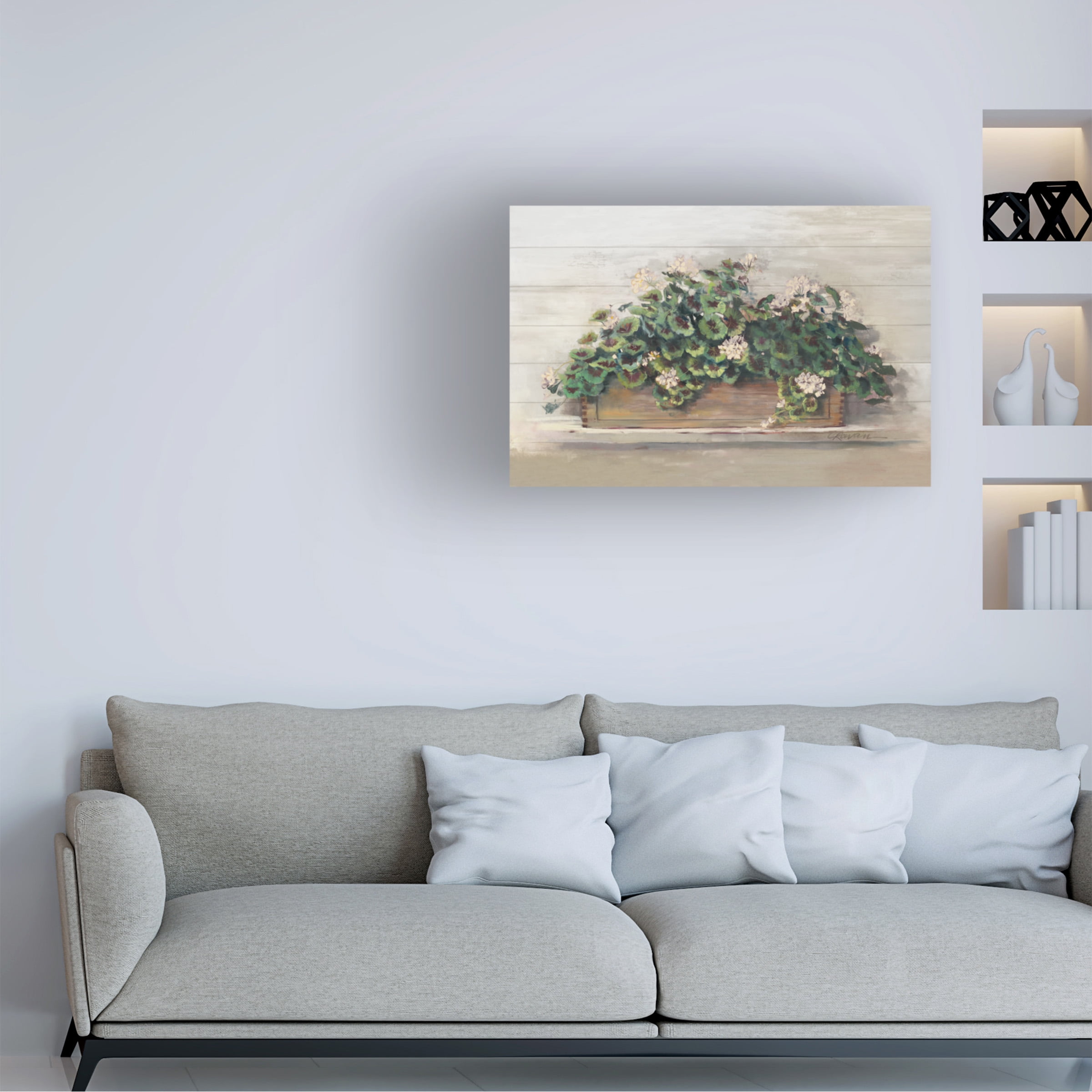 Trademark Fine Art 'Market Geraniums Crop' Canvas Art by Carol Rowan