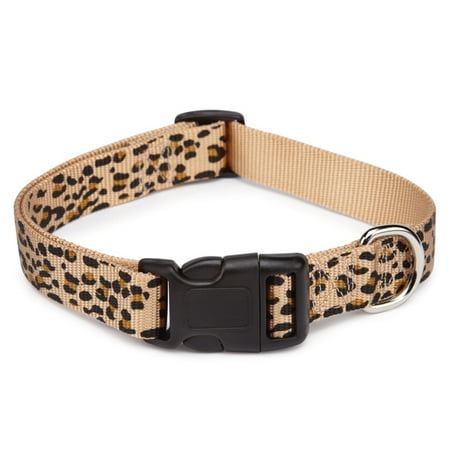ANIMAL PRINT DOG COLLAR 3 Safari Patterns Collars for Dogs - 4 Sizes Available (Cheetah, Medium - 14 to 20 inches)