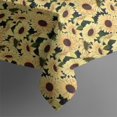 thumbnail image 4 of Yellow Sunflower Pattern Rectangle Tablecloth 60"x120",Waterproof Polyester Rectangle Table Cloth, Wipeable Spillproof Polyester Tablecloth for Dining, Camping, Indoor and Outdoor, 4 of 6