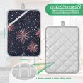 thumbnail image 6 of Yayeee Pot Holders Kitchen Heat Resistant with Pockets 7"x9.8" Cotton Oven Cooking Hot Pads, Red and White Fireworks Pattern, 6 of 7