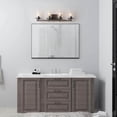 thumbnail image 6 of LNC 4-Light Black Cylinder Clear Glass Modern Farmhouse Wood Tone Bathroom Vanity Light, 6 of 14