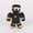black, variant on My pixelated plush toy, color-blocking game merchandise, children's birthday gift, home decoration, soft block-shaped cloth doll